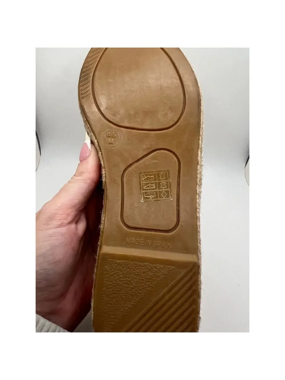 New Vince Tita Leather D'Orsay Espadrilles Beige 8.5